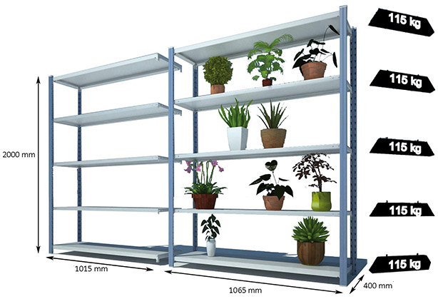 Estanterías metálicas para jardinería Barcelona
